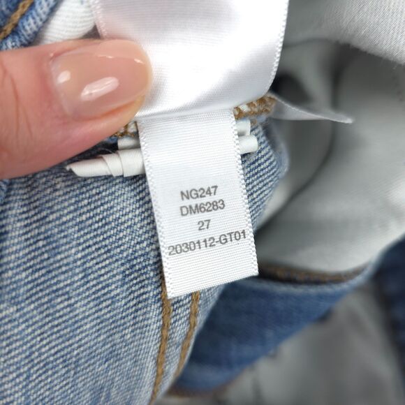 MADEWELL The Perfect Vintage Straight Jean in Kingsbury Wash Knee-Rip 90s Y2K - Picture 10 of 10